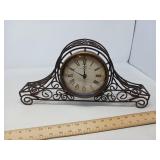 METAL MANTLE CLOCK 17 X 9