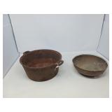 CAST IRON POT 10 X 4.5, WEIGHTED COPPER BASE 8.5X3