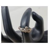 ,925 SILVER CLADDAGH RING/  APPROX:  5 1/4