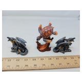 DECORATIVE MINI FIGURINES ' 3 PCS / NEW