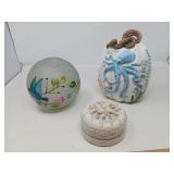 NAUTICAL PUMPKIN & TRINKET BOX, LIGHTUP GLASS BALL