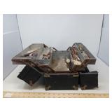 ANTIQUE TOOL BOX W/ VINTAGE TOOLS