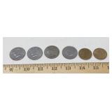 U S COINS LOT / 6 COINS