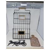 WALL HANGING RACK 25 X 13 + OTHER DECOR
