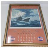 MARCH 1944 PEPSI-COLA CALENDAR PAGE 17 X 21