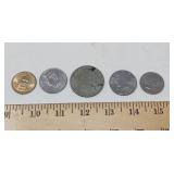 U S COINS LOT / 5 PCS