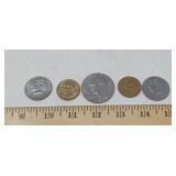 U S COINS LOT / 5 PCS