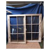 VINTAGE WOODEN WINDOWS / 2 PCS