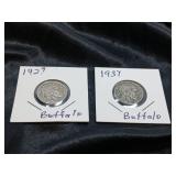 1937 &192? BUFFALO NICKELS