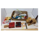MISC LOT W/ VINTAGE ANIMATED PUPPY NEEDS BATTERIES
