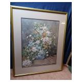 FRAMED FLORAL  ART PIECE