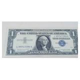 1957  A  $1 SILVER CERTIFICATE IN PLASTIC SLEEVE