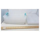 STACKABLE PLASTIC DOCUMENT ETC STORAGE 4 + LIDS