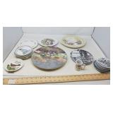 VINTAGE DISHES...INCL OLD FL SOUVENIR PLATE