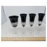 VINTAGE CUT GLASS STEMWARE / 4 PCS