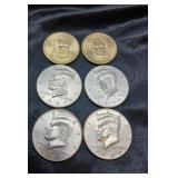 U S COINS LOT /  6 COINS