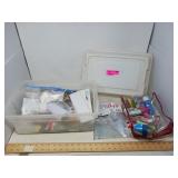 CONTAINER FULL OF ARTS & CRAFTS SUPPLIES