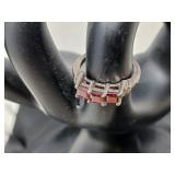 .925 SILVER RING W/ STONES / JEWELRY SZ-7