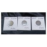 ANTIQUE U S INDIAN HEAD PENNIES / 3 PCS