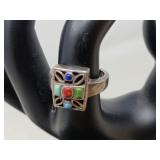 JEWELRY .925 SILVER SOUTHWEST STYLE RING SIZE 7
