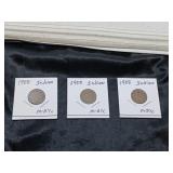 US COINS- 3 INDIAN HEAD PENNIES, 1908