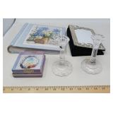 PHOTO ALBUMS, BRACELET, CANDLESTICKS