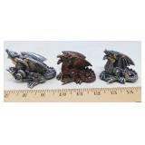 MINI DRAGON FIGURES / 3 PCS / NEW