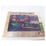 NEW 12x16 TEMPERED GLASS LAKE HOUSE CUTTING BOARD