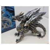 METALLIC STEAMPUNK DRAGON STATUE / NEW