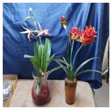 ARTIFICIAL FLOWERS IN VASES / 2 PCS