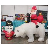 2 HOLIDAY YARD DECOR INFLATABLES