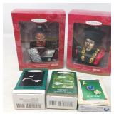 COLLECTIBLE HALLMARK ORNAMENTS / 5 PCS