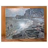 Unframed Print Boats on the beach