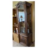 Lighted Solid Wood Display Curio