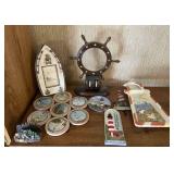 Nautical Coasters, Picture Frame, Ship Wheel