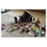 Nativity scene & ornaments