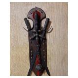 30in Hanging Medieval Style Weapons & Mount