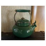 Green Metal Teapot