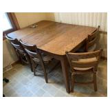 Wooden Dining Table and 4 Chairs