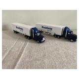 2 Roadway Your Way Semi Truck Models with Boxes