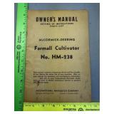 Farmall Cultivator HM-238 Owners Manual