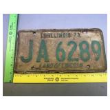 1973 Illinois License Plate