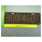 1926 Illinois License Plate