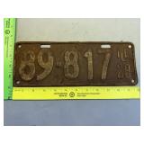 1928 Illinois License Plate