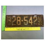 1923 Illinois License Plate