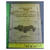 New Idea Manure Spreader Instruction Book