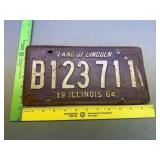 1964 Illinois License Plate
