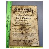 McCormick Deering Corn Planter Owners Manual