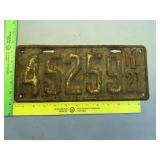 1921 Illinois License Plate