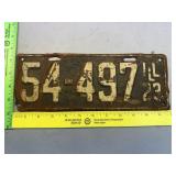 1923 Illinois License Plate
